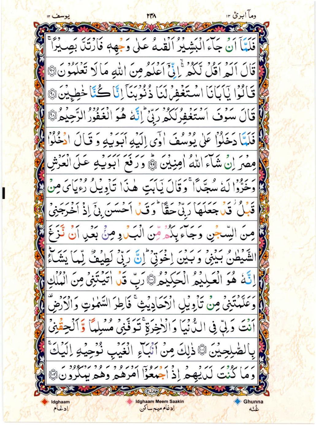 Read Al Quran 15 Lines Part / Chapter / Siparah 13 Page No 248