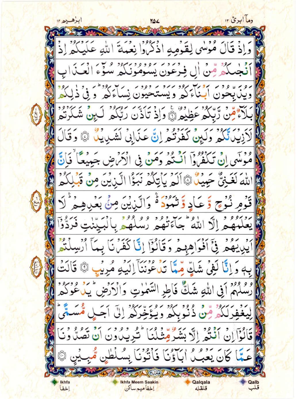 Read Al Quran 15 Lines Part / Chapter / Siparah 13 Page No 257