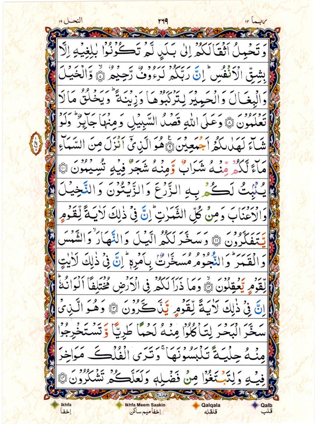 Read Al Quran 15 Lines Part / Chapter / Siparah 14 Page No 269