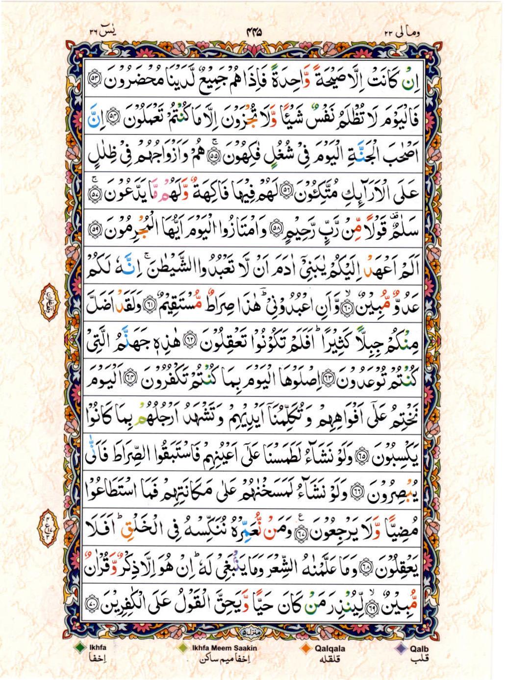 Read Al Quran 15 Lines Part / Chapter / Siparah 23 Page No 445