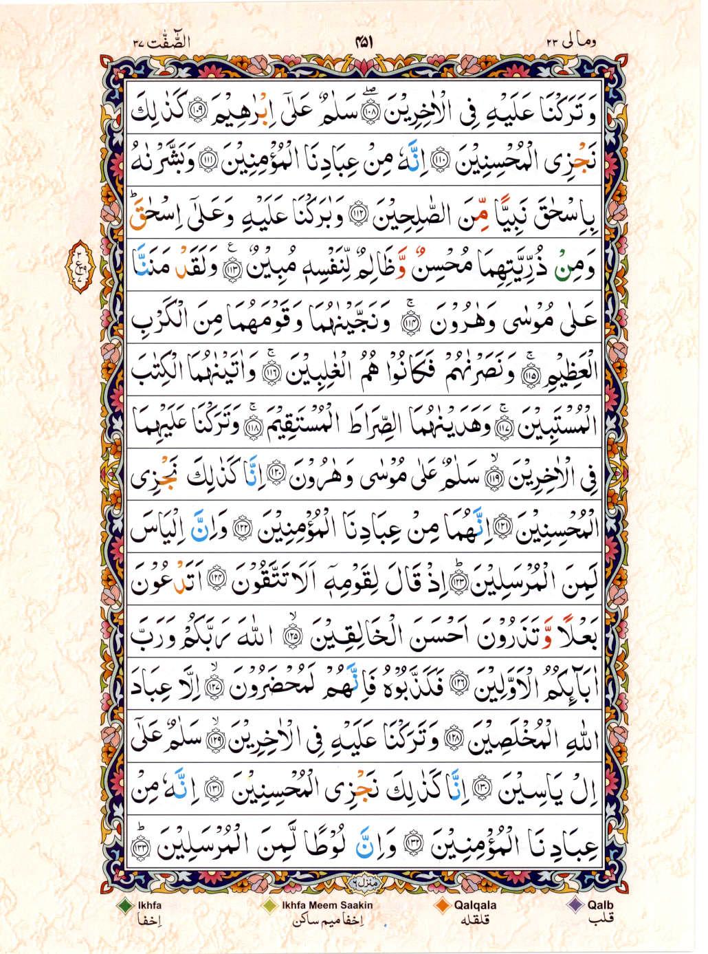 Read Al Quran 15 Lines Part / Chapter / Siparah 23 Page No 451