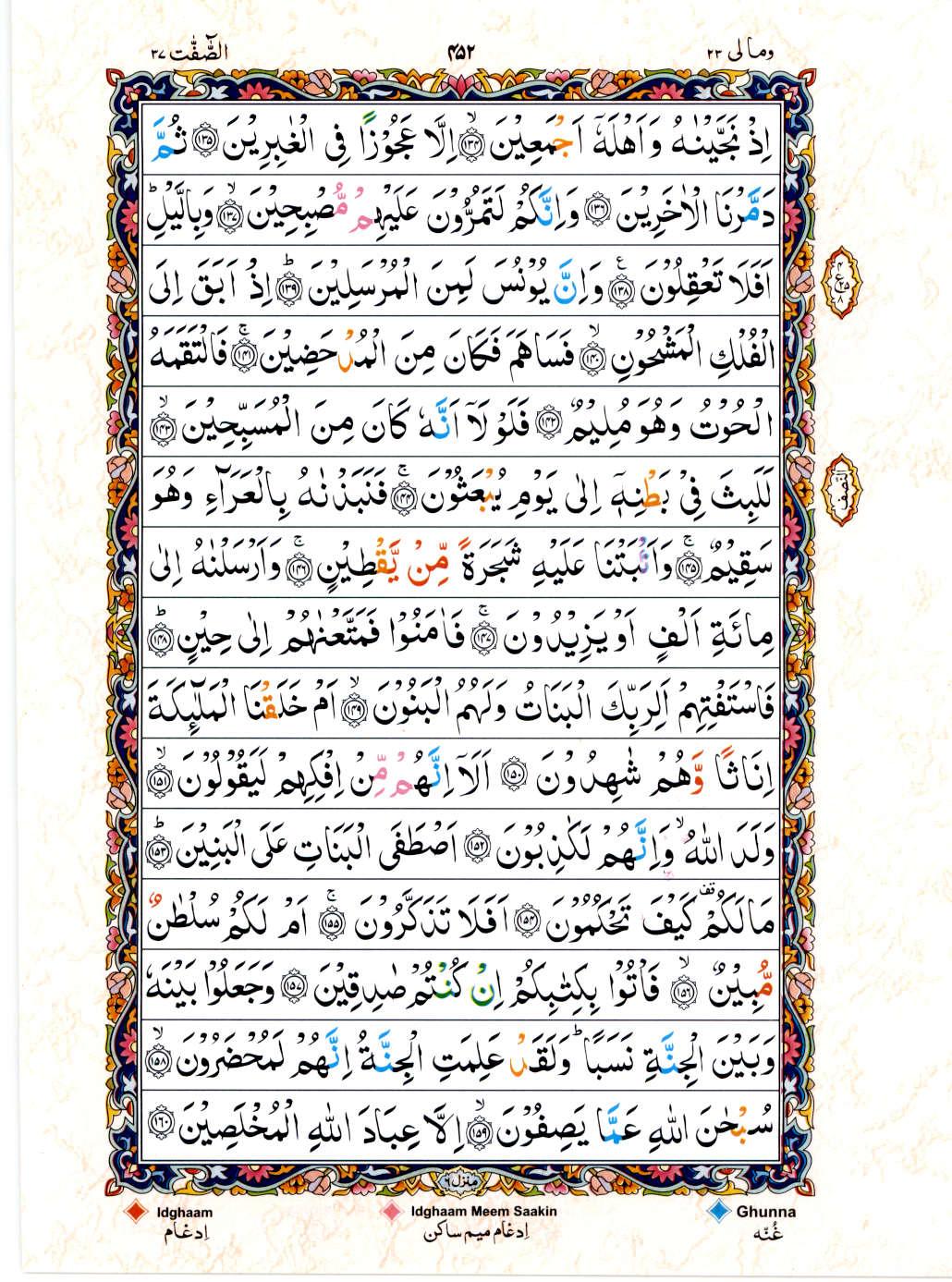 Read Al Quran 15 Lines Part / Chapter / Siparah 23 Page No 452