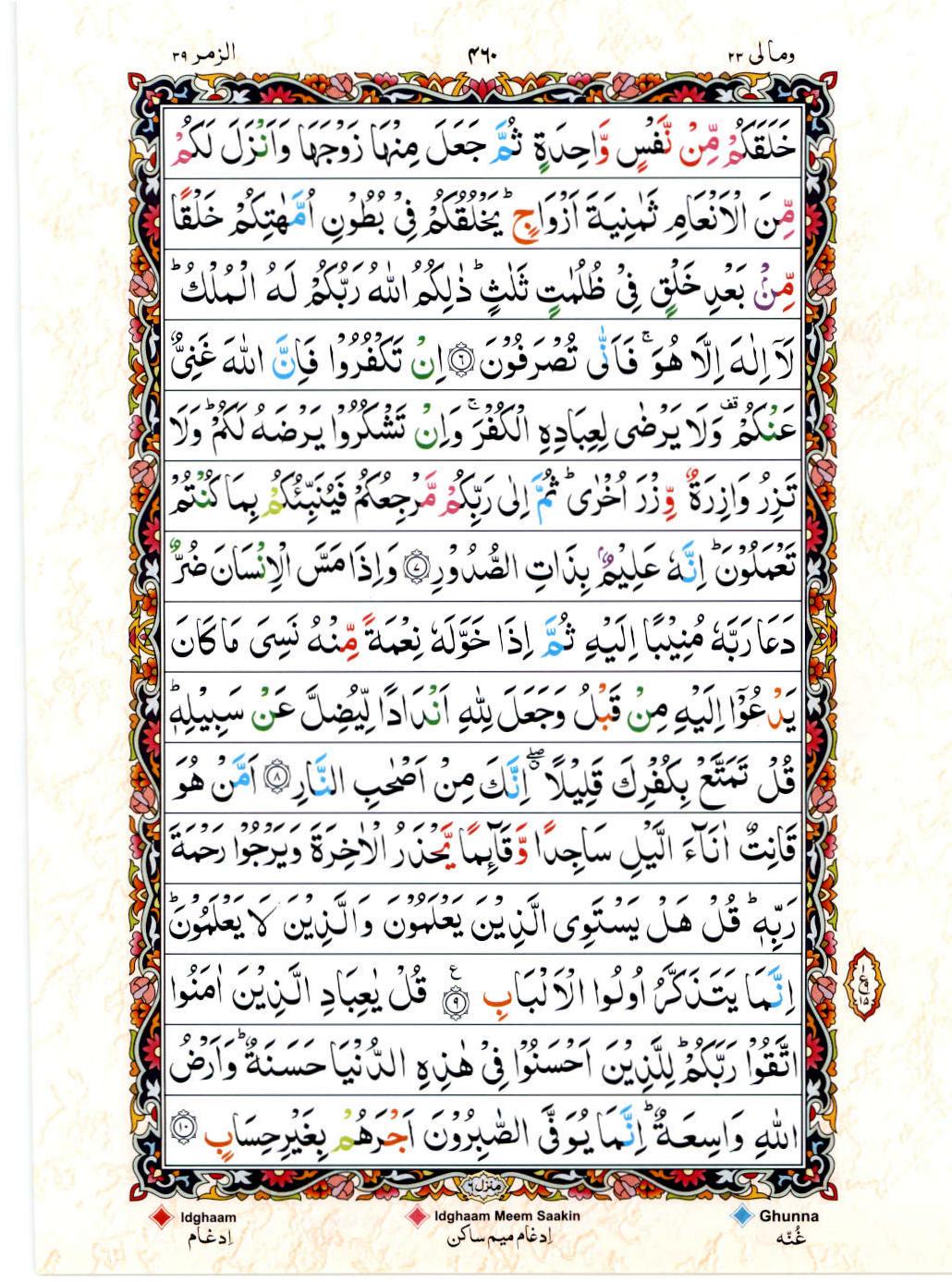 Read Al Quran 15 Lines Part / Chapter / Siparah 23 Page No 460