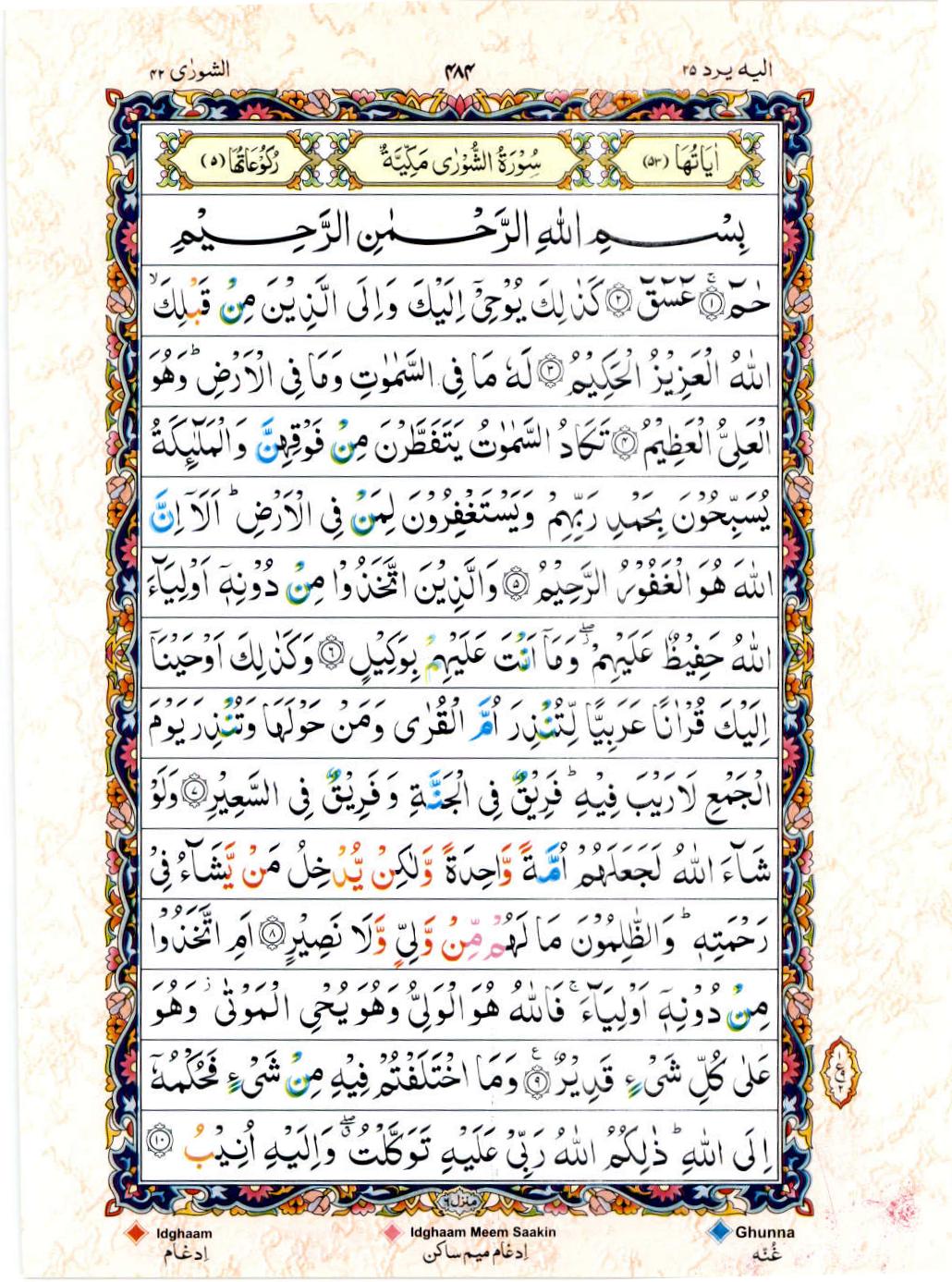 Read Al Quran 15 Lines Part / Chapter / Siparah 25 Page No 484