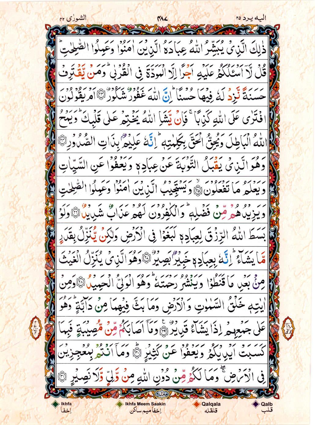 Read Al Quran 15 Lines Part / Chapter / Siparah 25 Page No 487