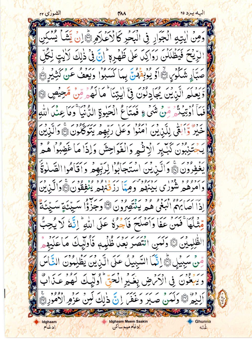 Read Al Quran 15 Lines Part / Chapter / Siparah 25 Page No 488