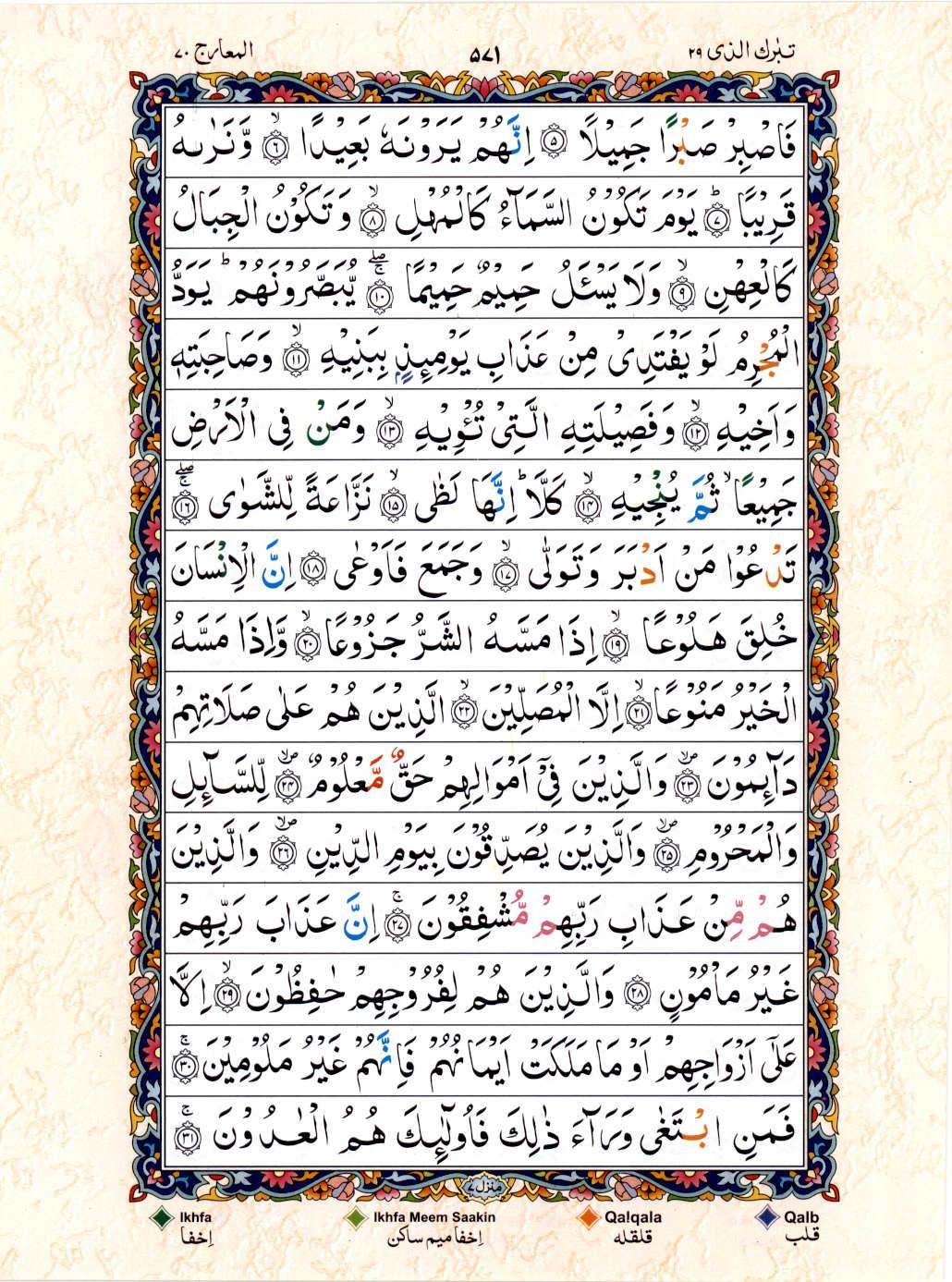 Read Al Quran 15 Lines Part / Chapter / Siparah 29 Page No 571