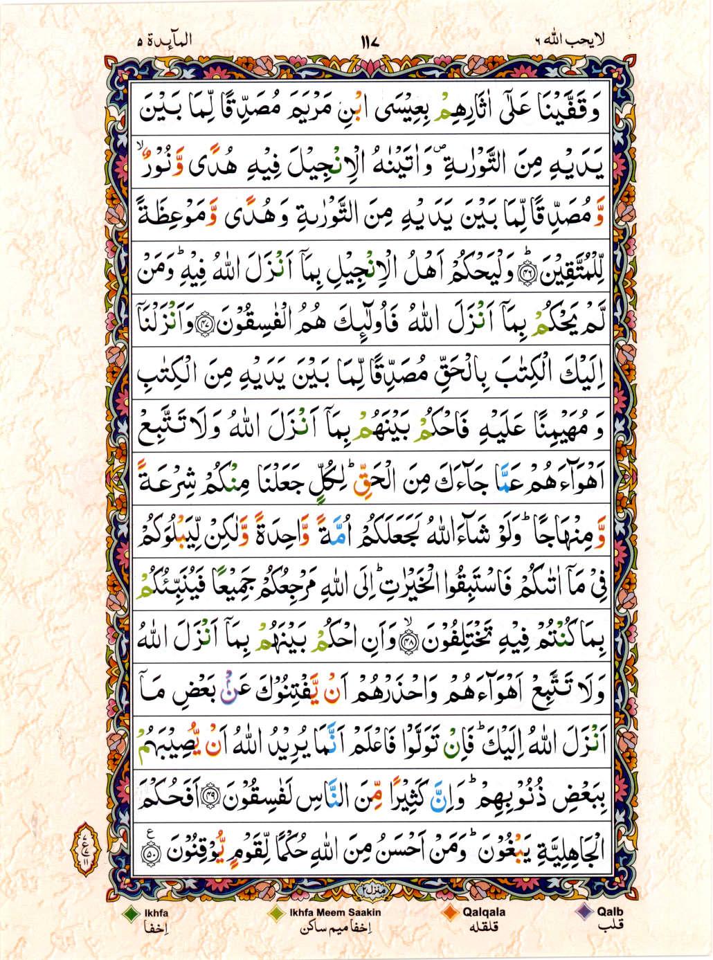 Read Al Quran 15 Lines Part / Chapter / Siparah 6 Page No 117