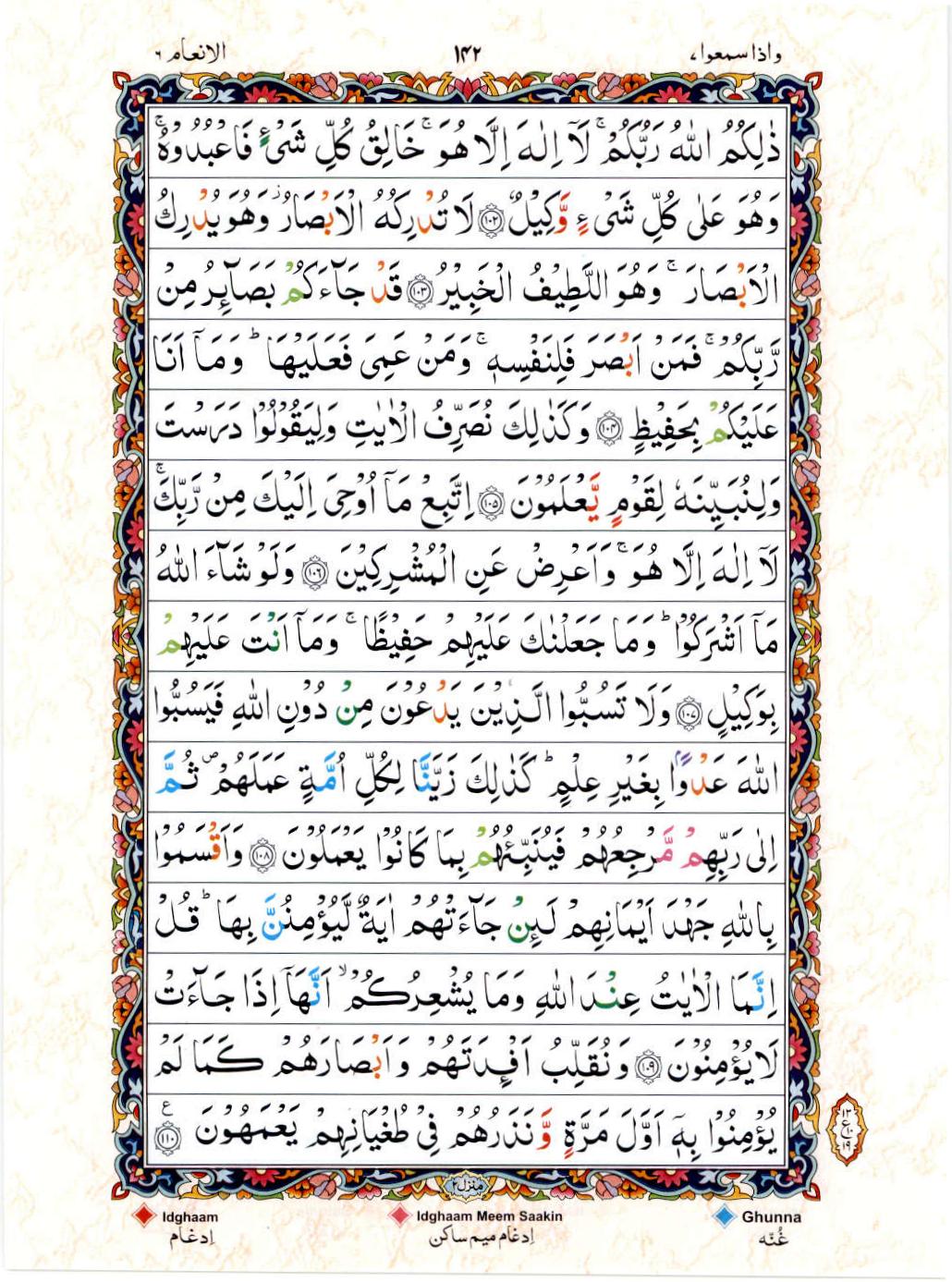 Read Al Quran 15 Lines Part / Chapter / Siparah 7 Page No 142