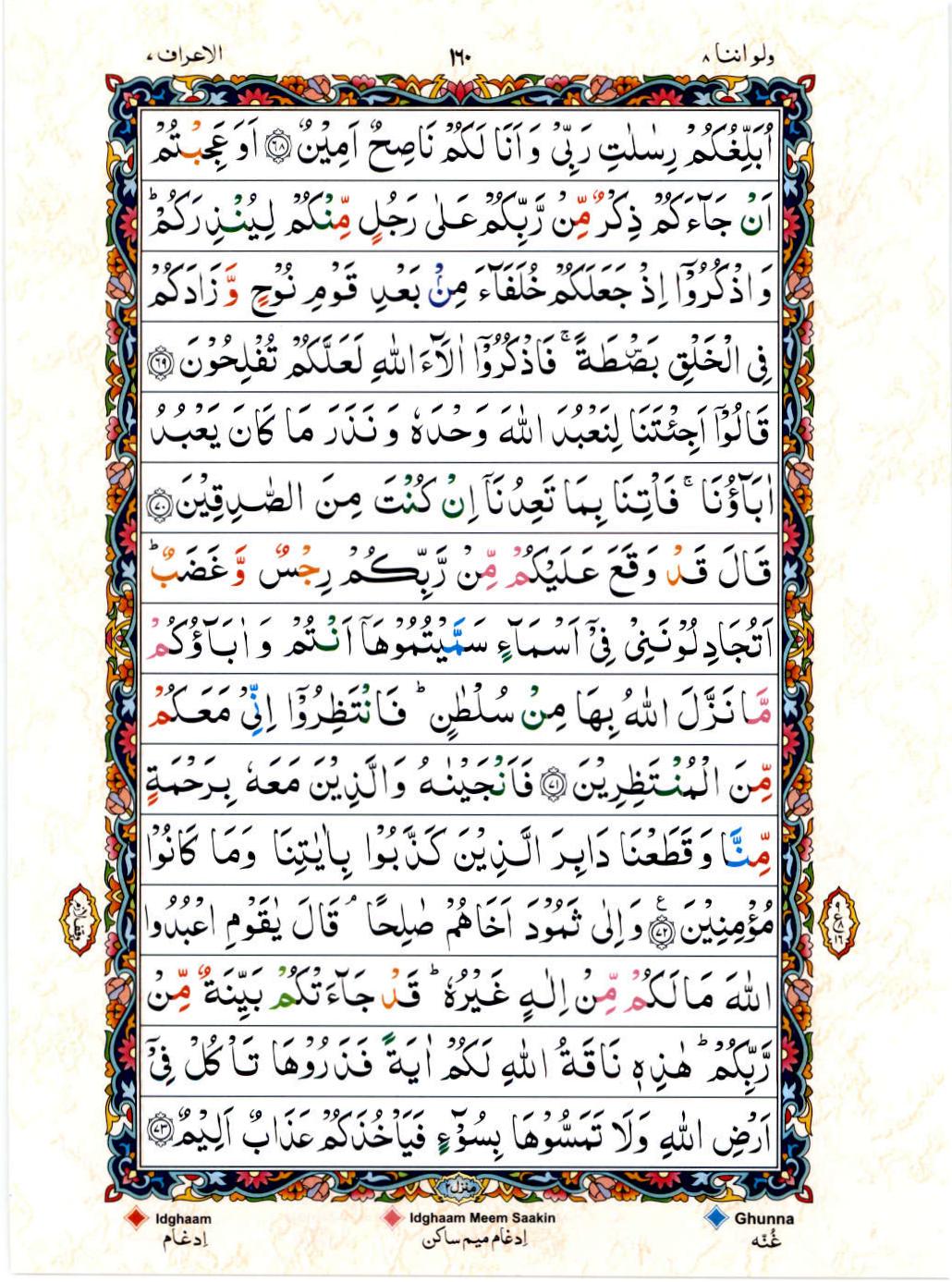 Read Al Quran 15 Lines Part / Chapter / Siparah 8 Page No 160