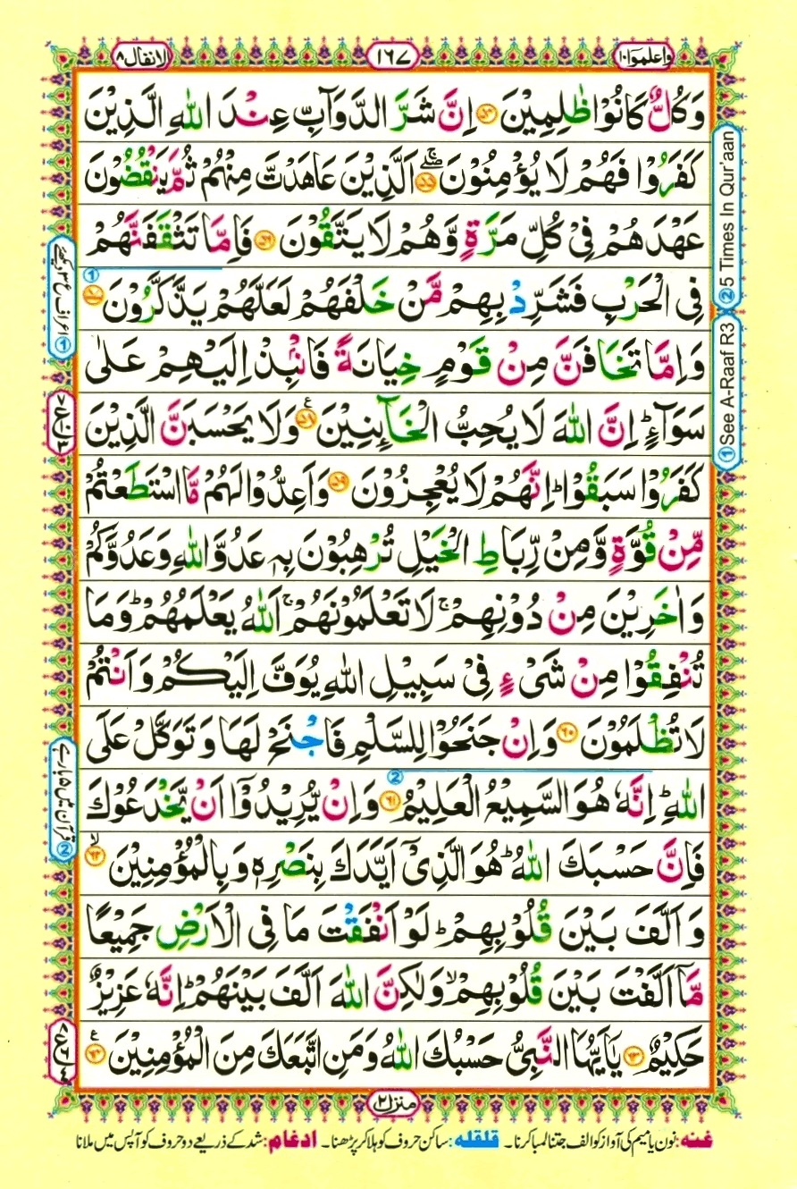 Read Al Quran Part / Chapter / Siparah 10 Page No 167
