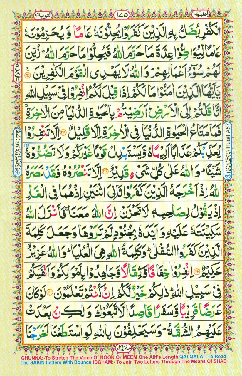 Read Al Quran Part / Chapter / Siparah 10 Page No 175