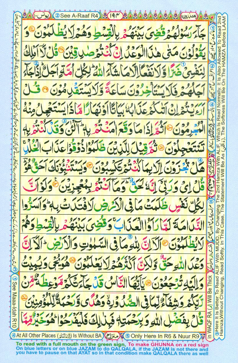 Read Al Quran Part / Chapter / Siparah 11 Page No 194