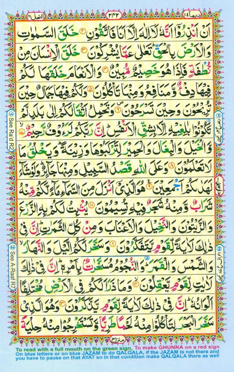 Read Al Quran Part / Chapter / Siparah 14 Page No 242
