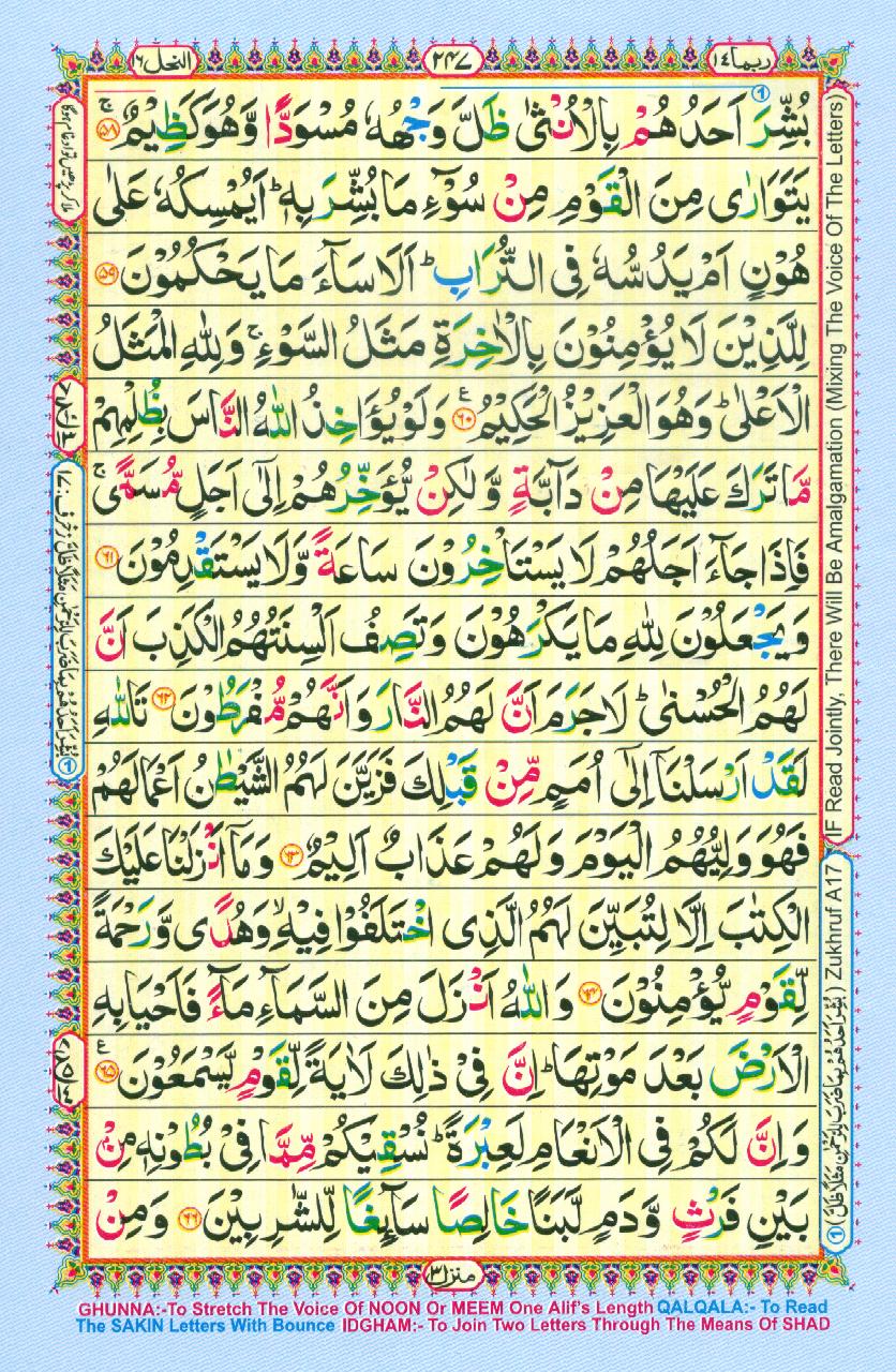 Read Al Quran Part / Chapter / Siparah 14 Page No 247
