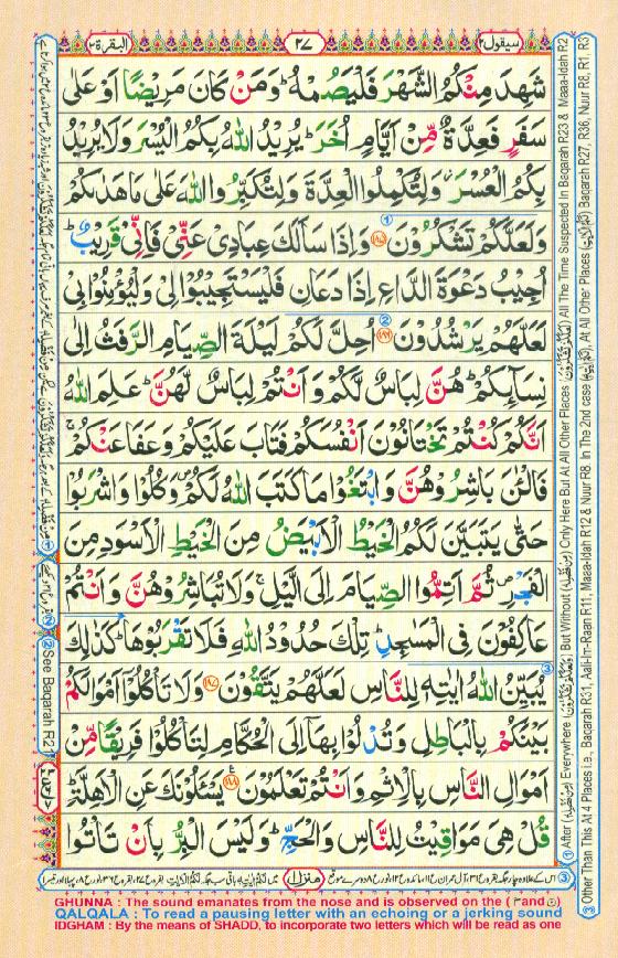 Read Al Quran Part / Chapter / Siparah 2 Page No 27