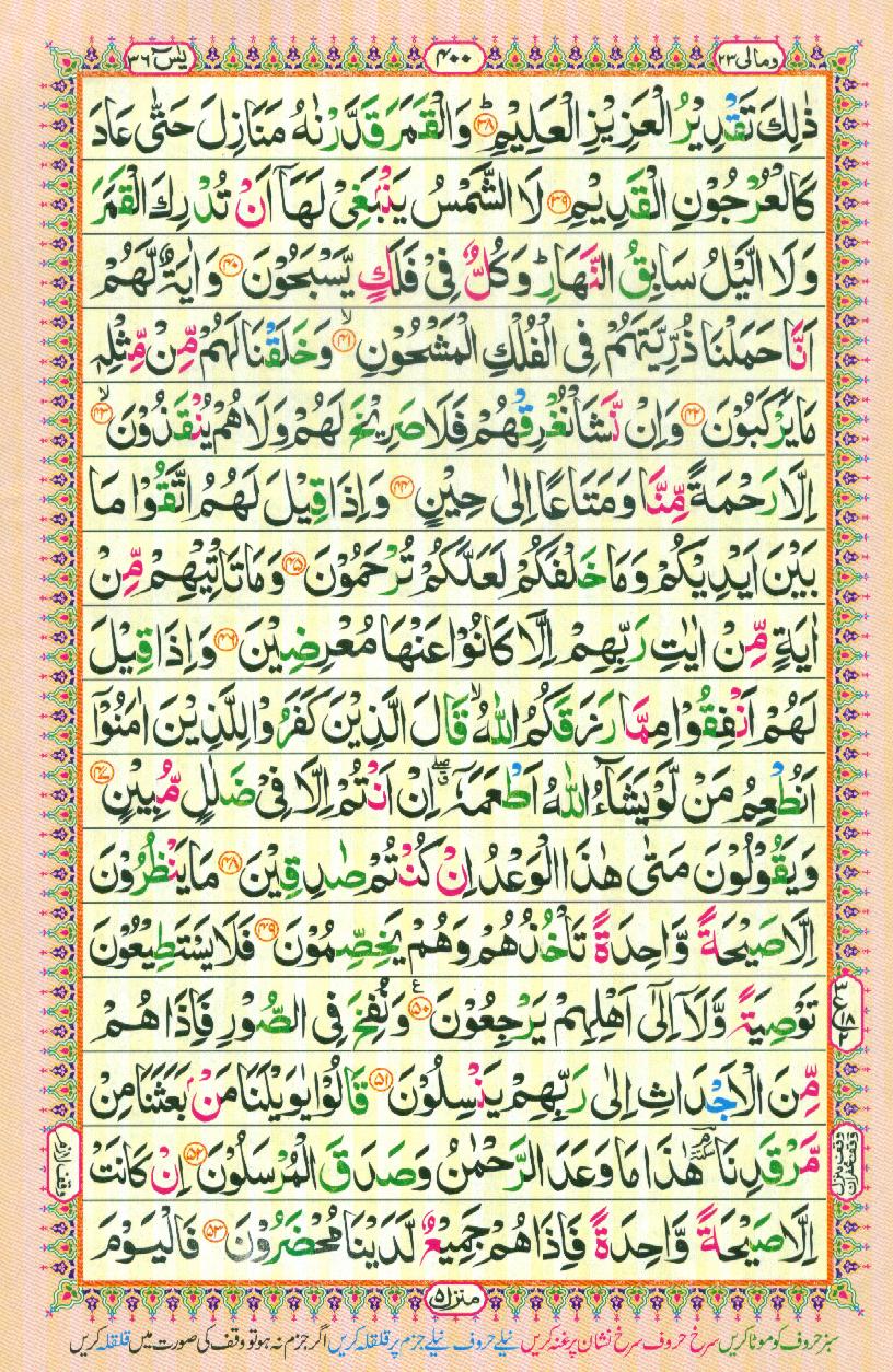 Read Al Quran Part / Chapter / Siparah 23 Page No 400