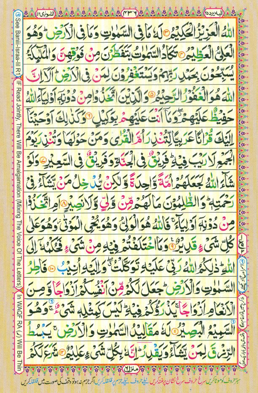 Read Al Quran Part / Chapter / Siparah 25 Page No 436