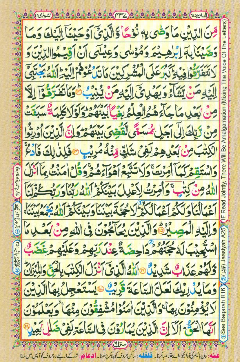 Read Al Quran Part / Chapter / Siparah 25 Page No 437
