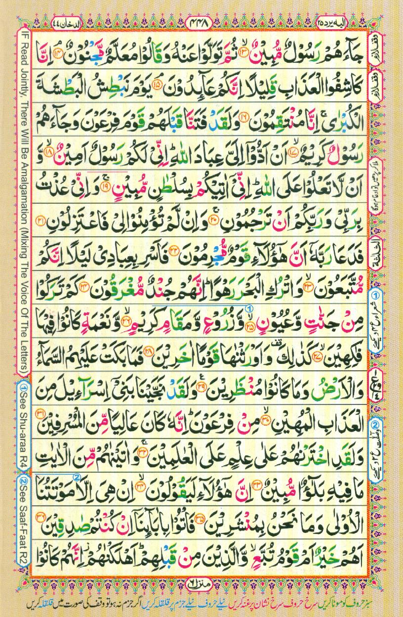Read Al Quran Part / Chapter / Siparah 25 Page No 448