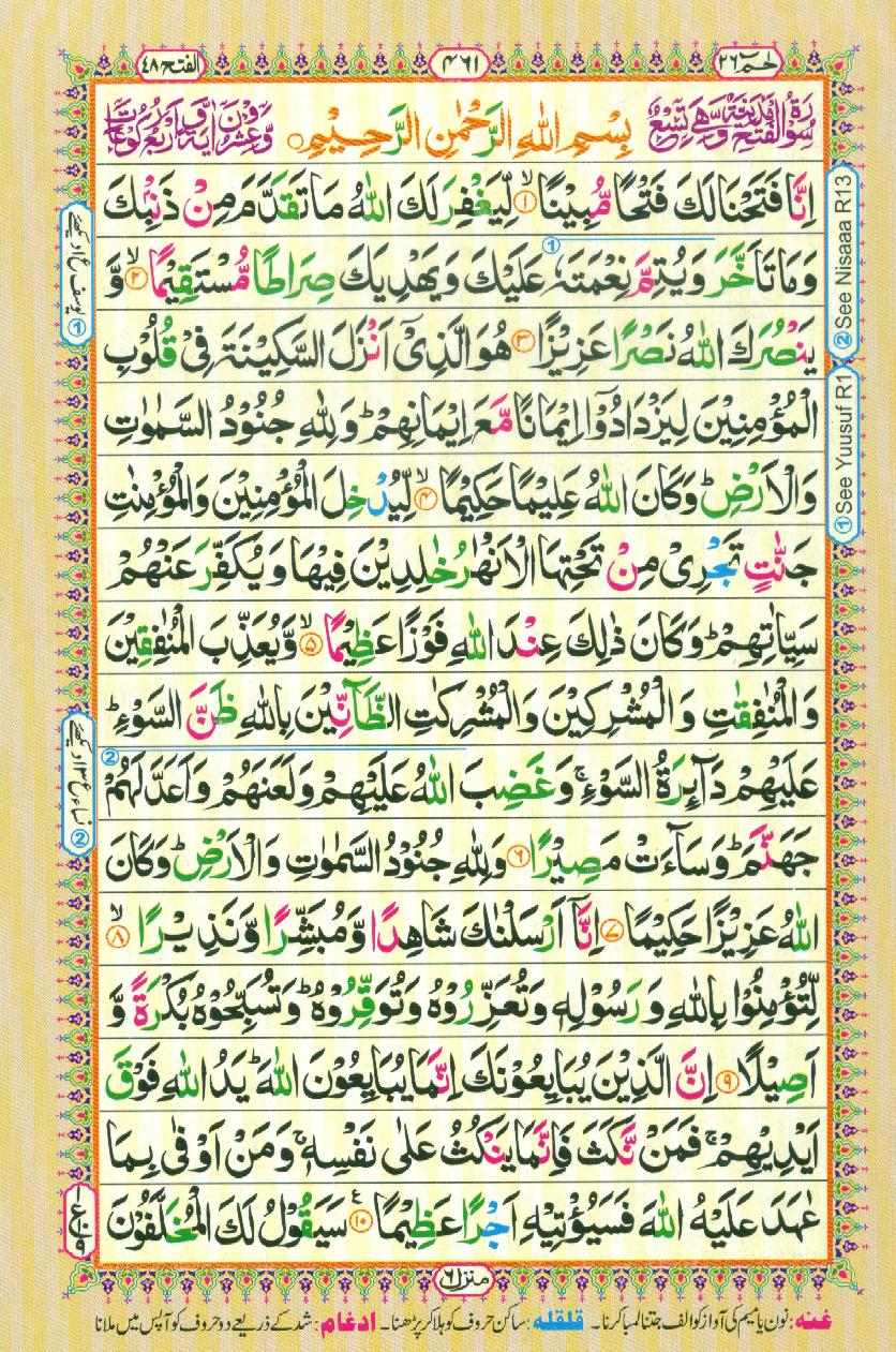 Read Al Quran Part / Chapter / Siparah 26 Page No 461