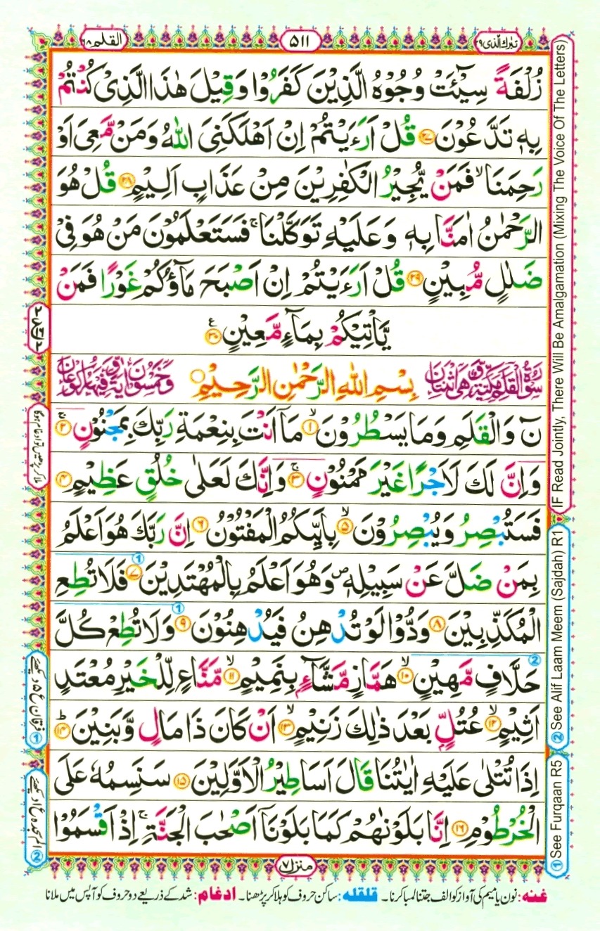 Read Al Quran Part / Chapter / Siparah 29 Page No 511