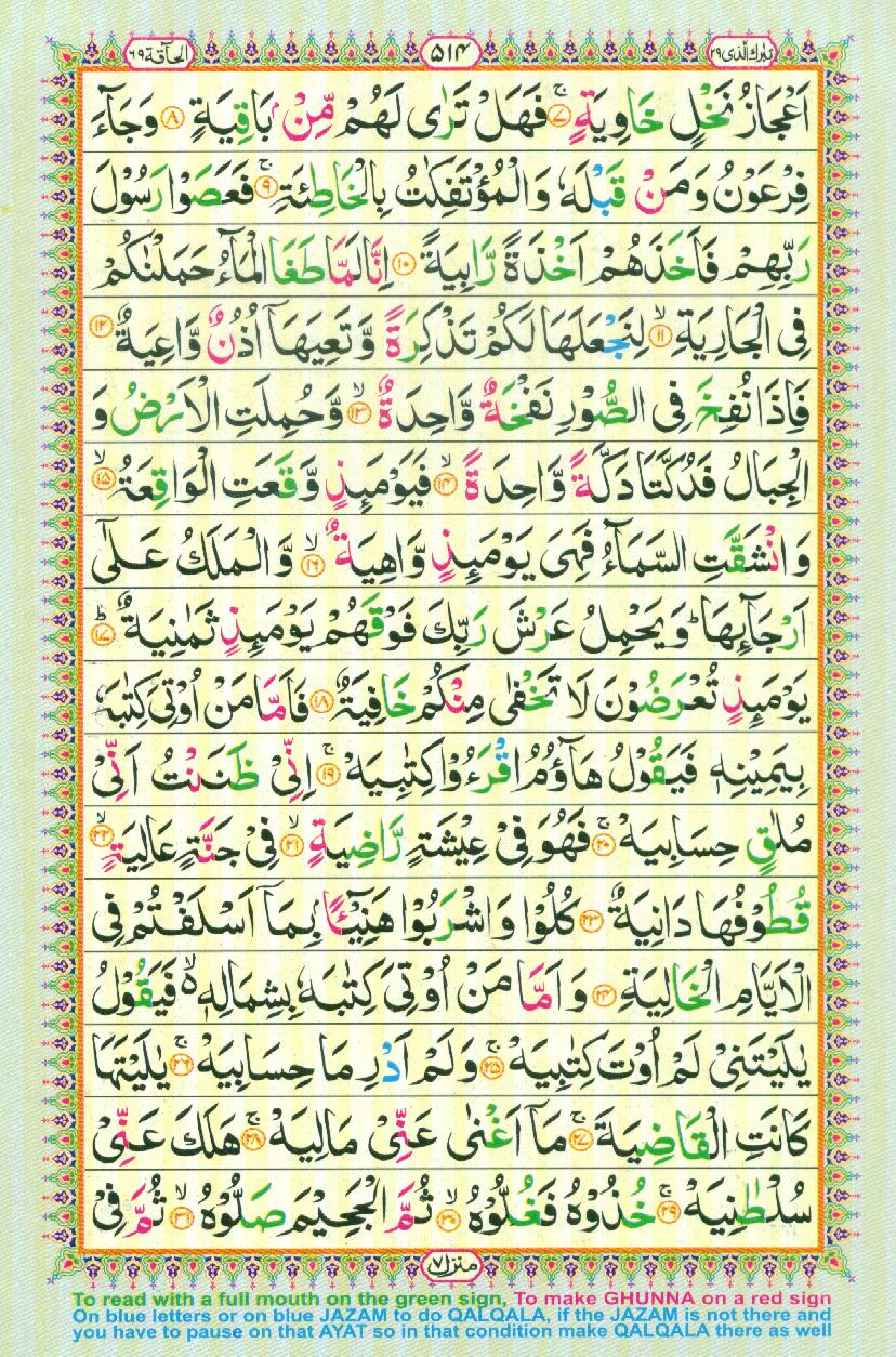 Read Al Quran Part / Chapter / Siparah 29 Page No 514