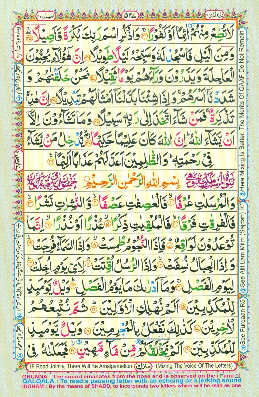 Read Al Quran Part / Chapter / Siparah 29 Page No 527