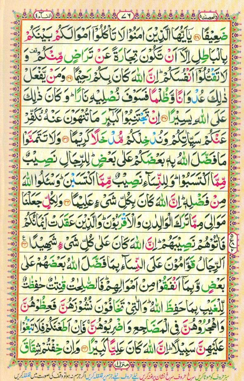 Read Al Quran Part / Chapter / Siparah 5 Page No 76