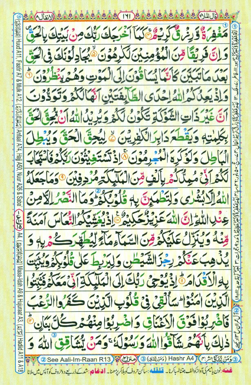 Read Al Quran Part / Chapter / Siparah 9 Page No 161
