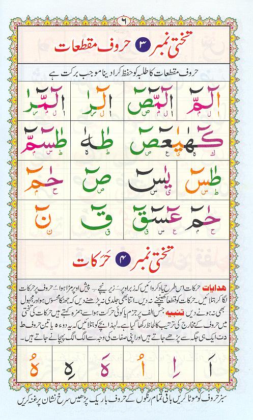 Reading Noorani Qaidah Page No 6 at AlQuran Tutors